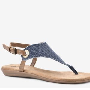 White Mountain Denim Sandals - Size 8 - New